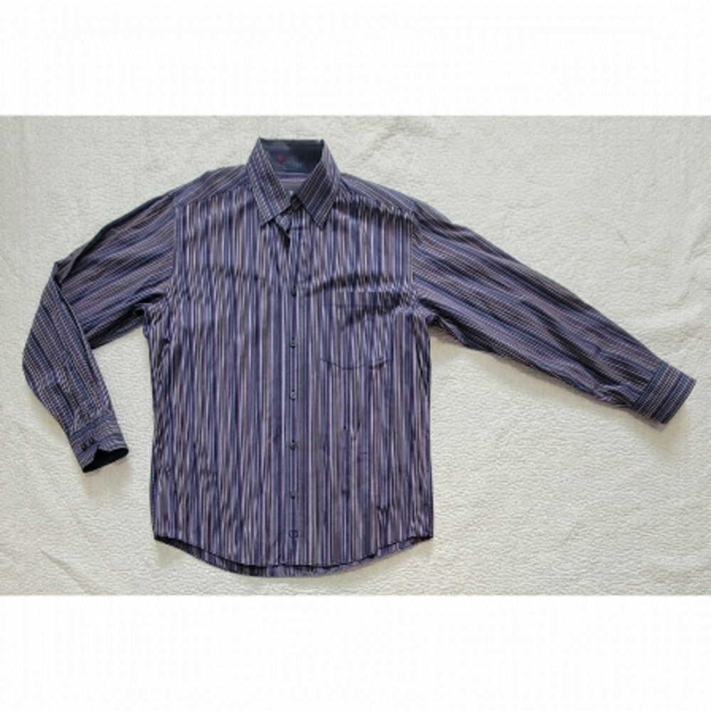 Bugatchi Striped Button Down Dress Shirt